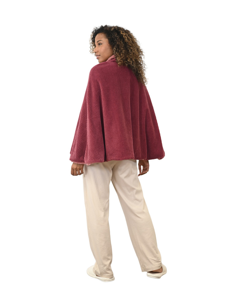 Pèlerine polaire côtelée ultra chaude...