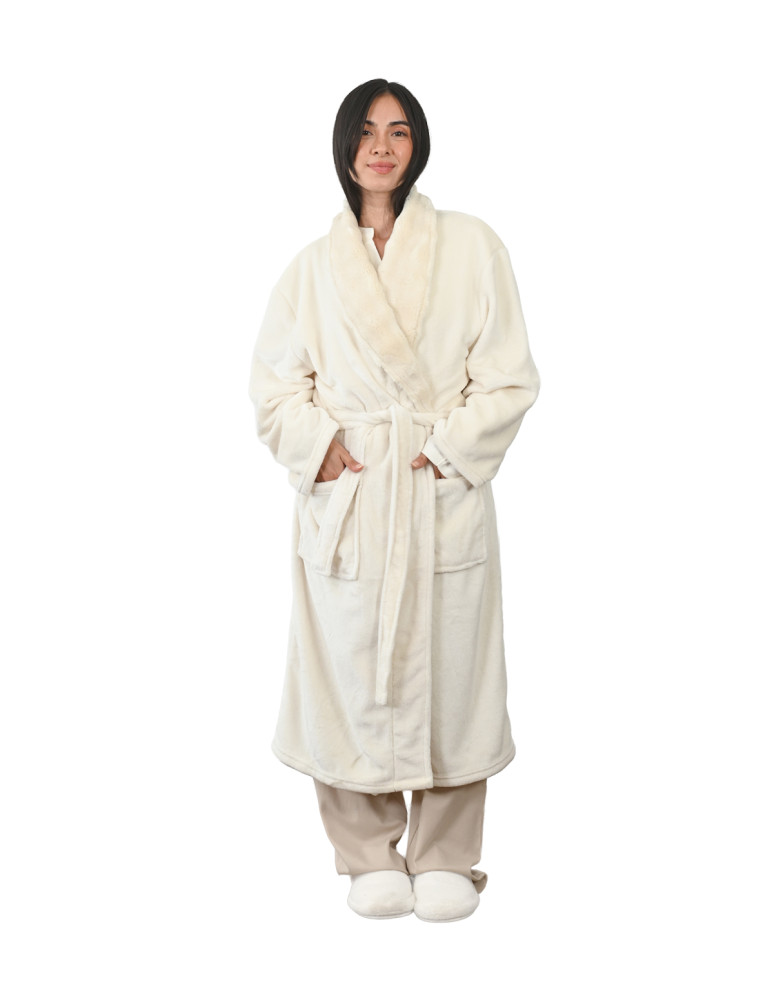 Peignoir polaire femme doux et chaud...