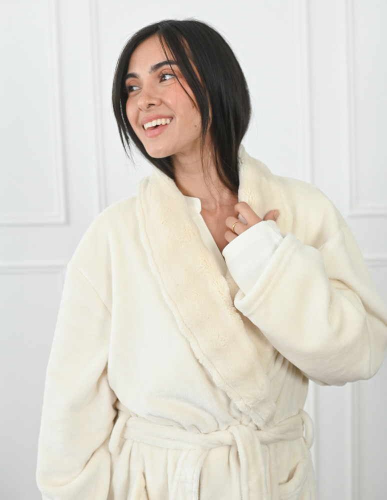 Peignoir polaire femme doux et chaud...