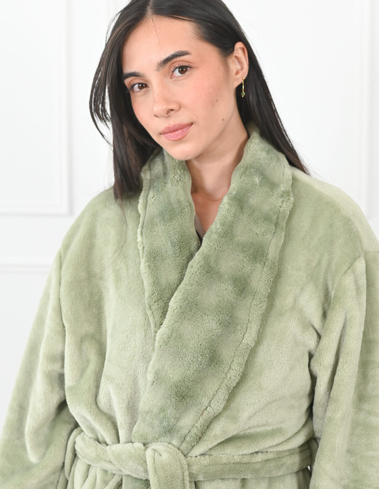 Peignoir polaire femme doux et chaud...