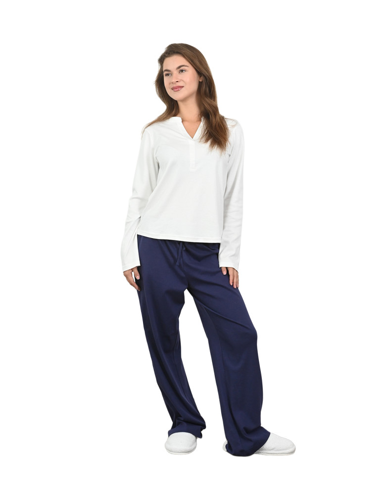Pyjama femme t-shirt manches longues...