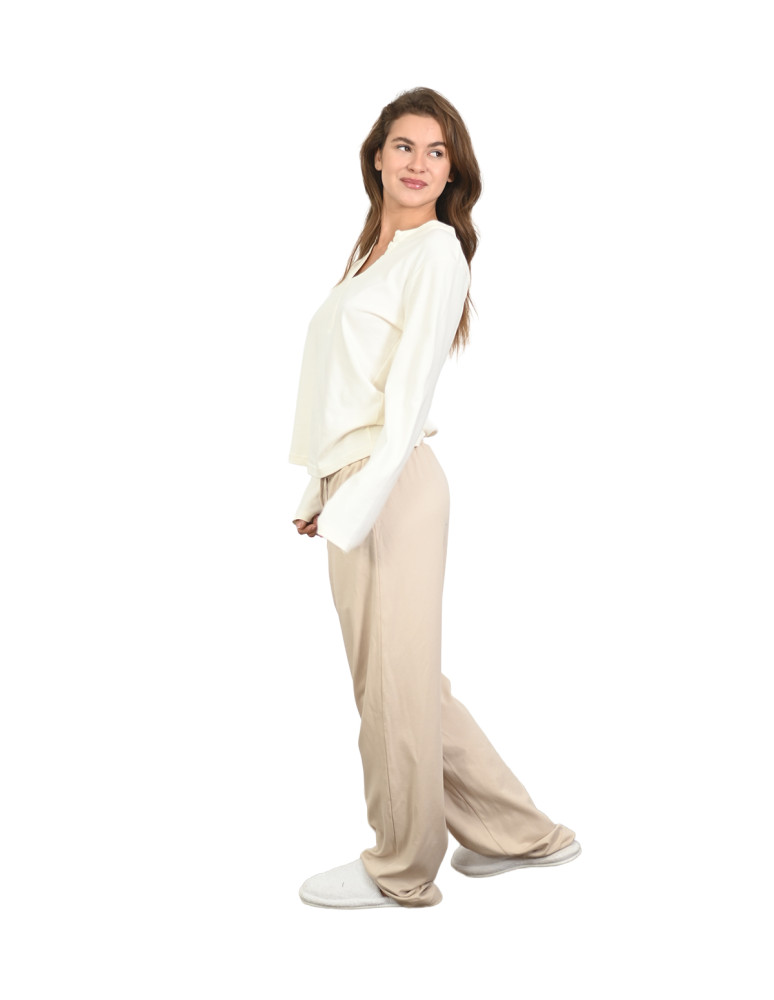 Pyjama femme t-shirt manches longues...