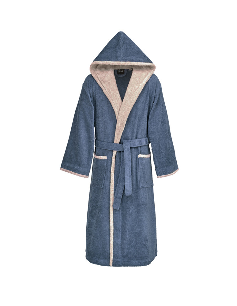 Peignoir mixte à capuche bicolore 420...
