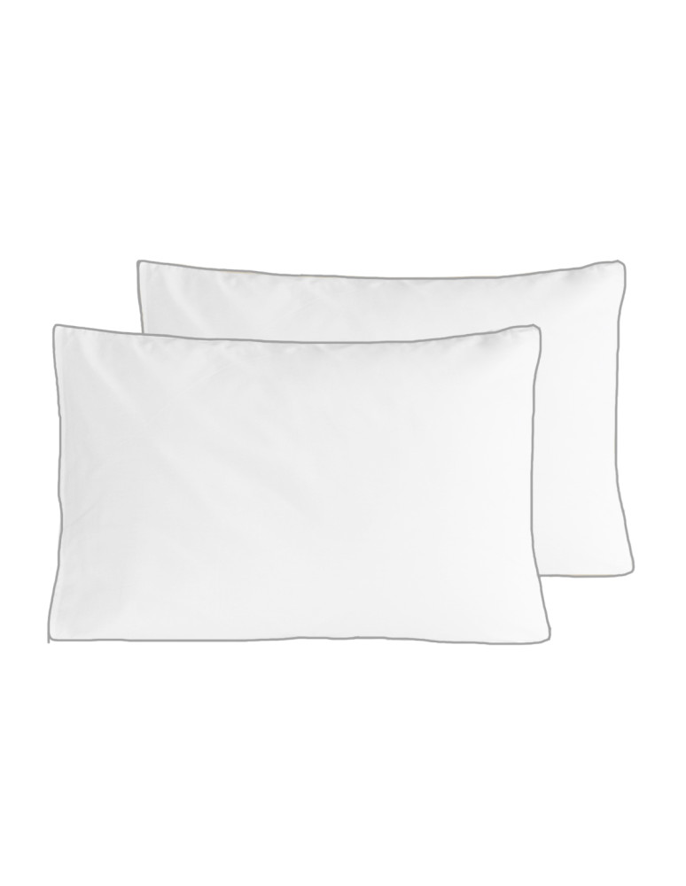 Lot de 2 taies d'oreiller en percale...