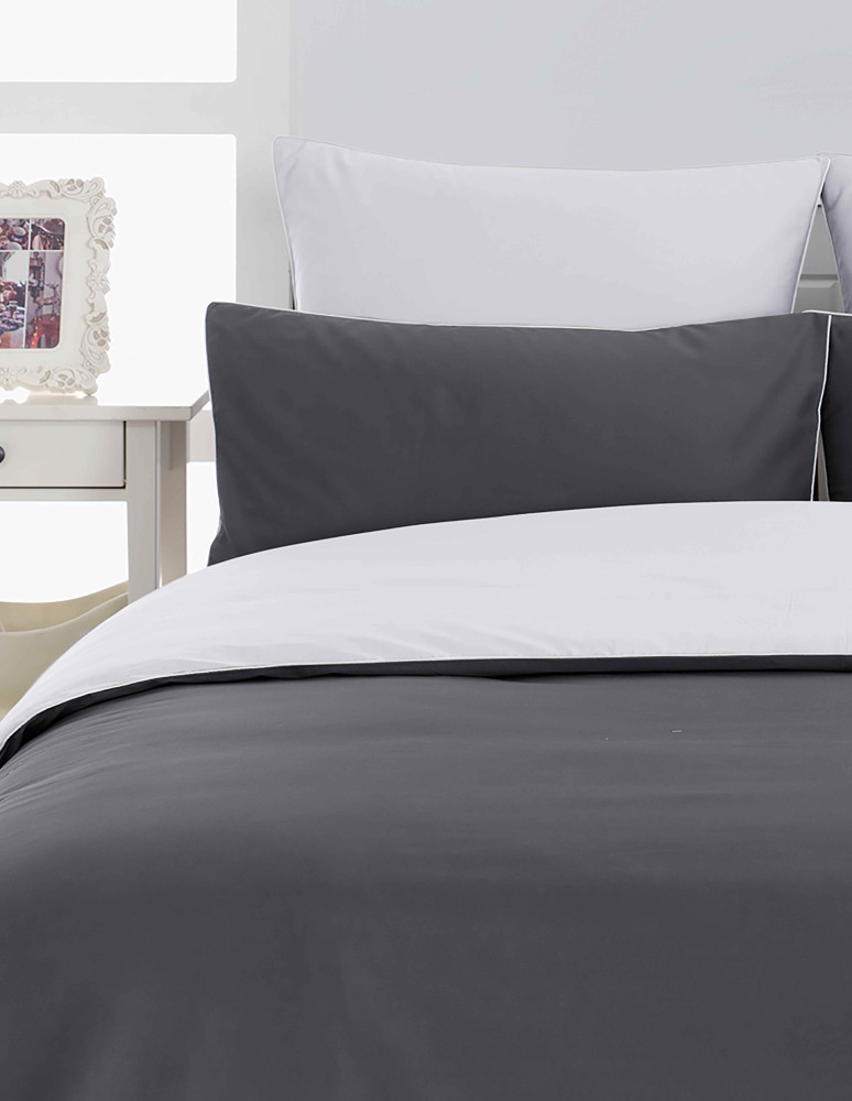 Parure housse de couette percale de...