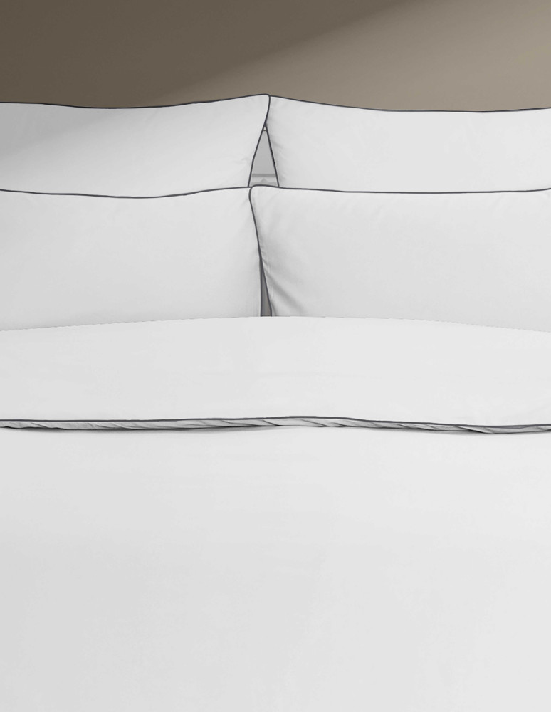 Parure housse de couette percale de...