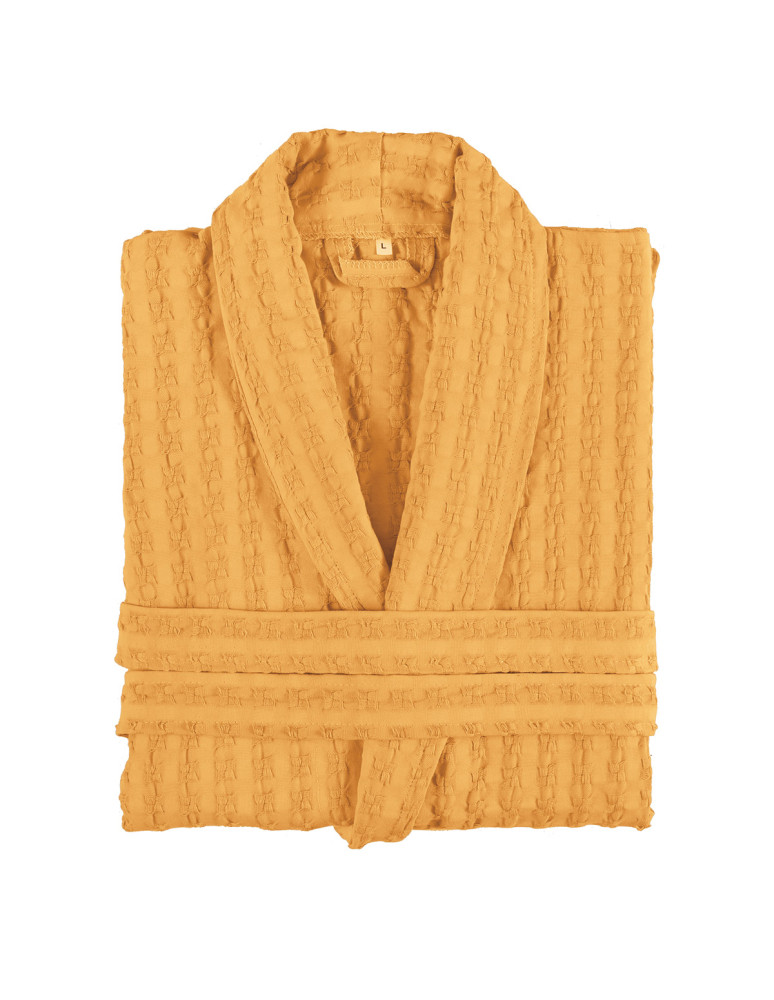 Peignoir mixte en coton WAFFLE KNOTE