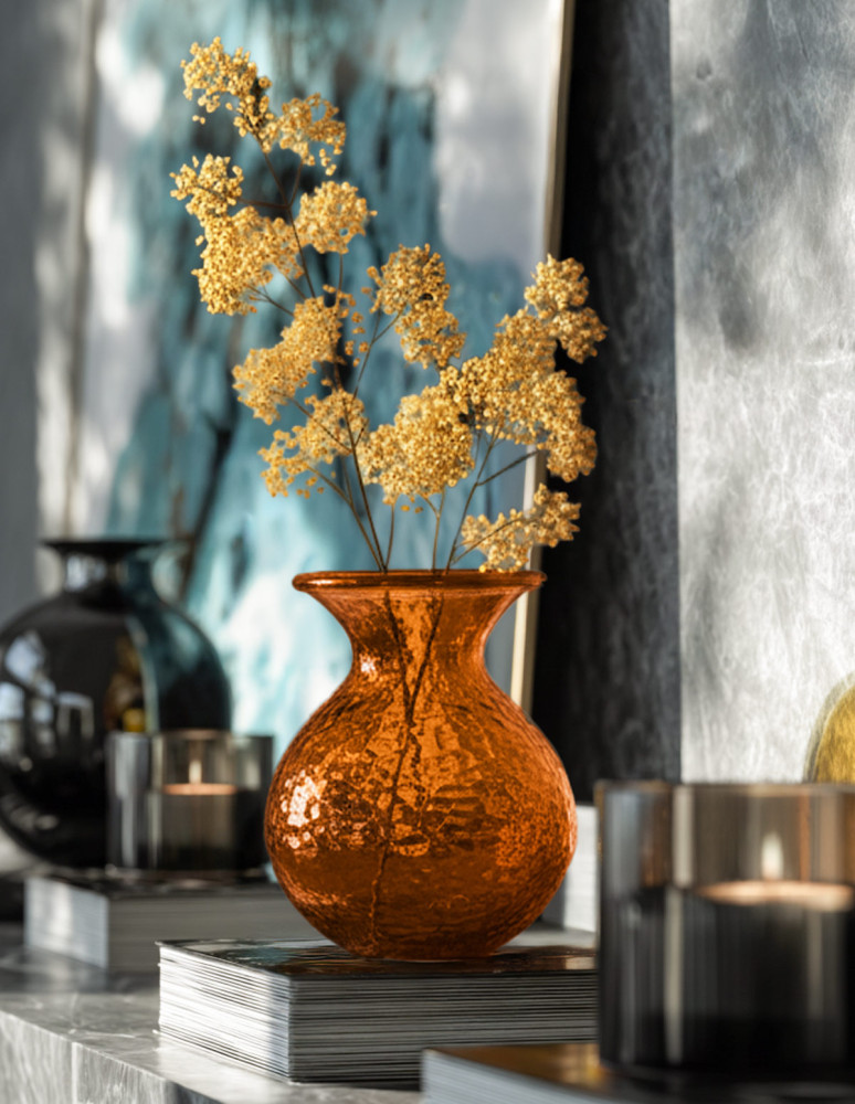 Vase en verre recyclé h 25 cm GYPSO