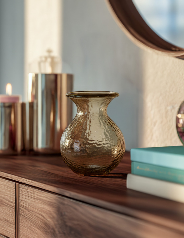 Vase en verre recyclé h 19 cm GYPSO