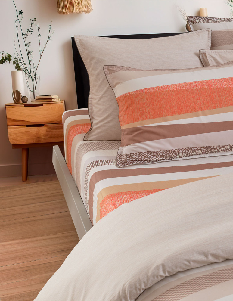 Drap housse en percale de coton...