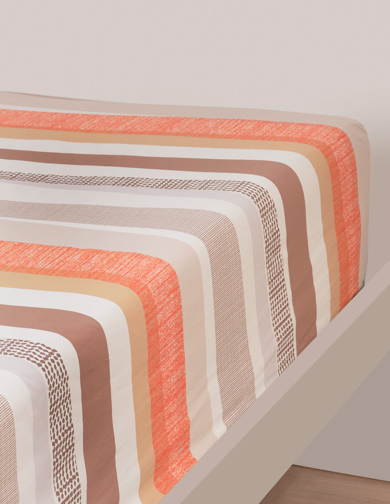 Drap housse en percale de coton...