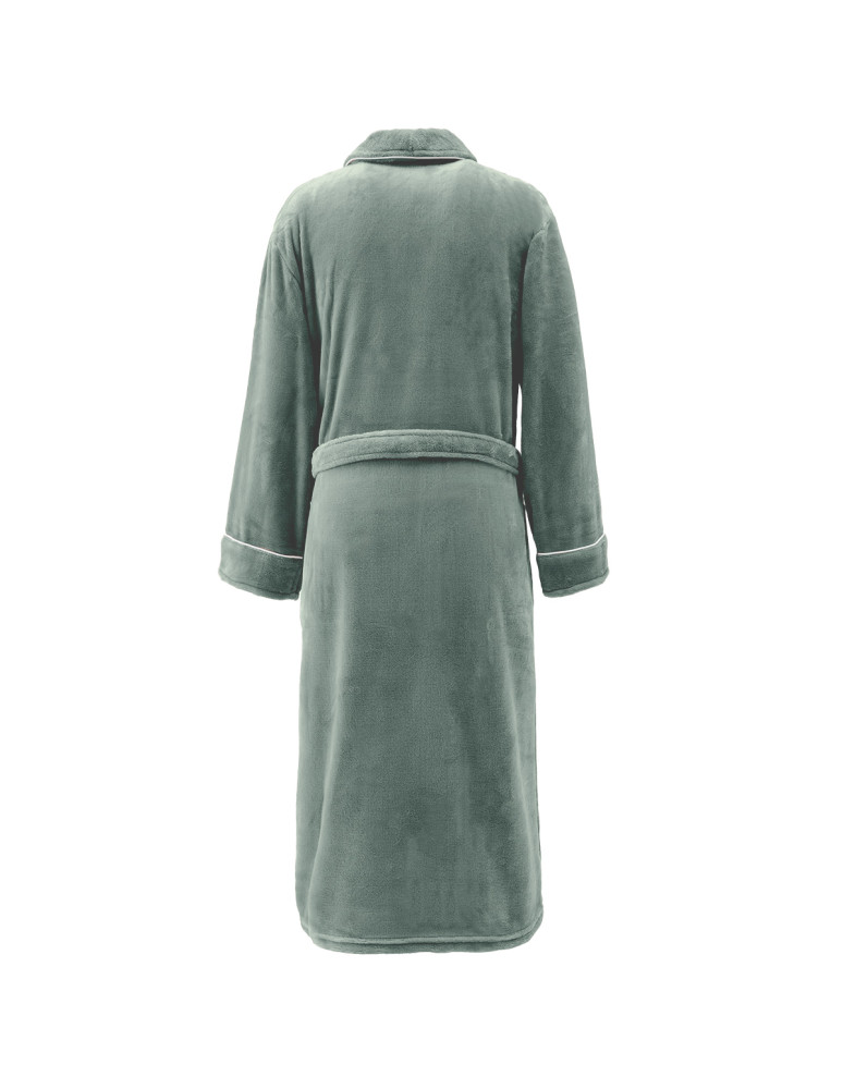 Peignoir polaire mixte avec passepoil...