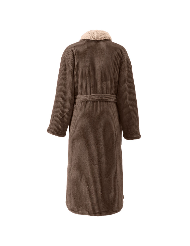 Peignoir polaire mixte côtelé ultra...