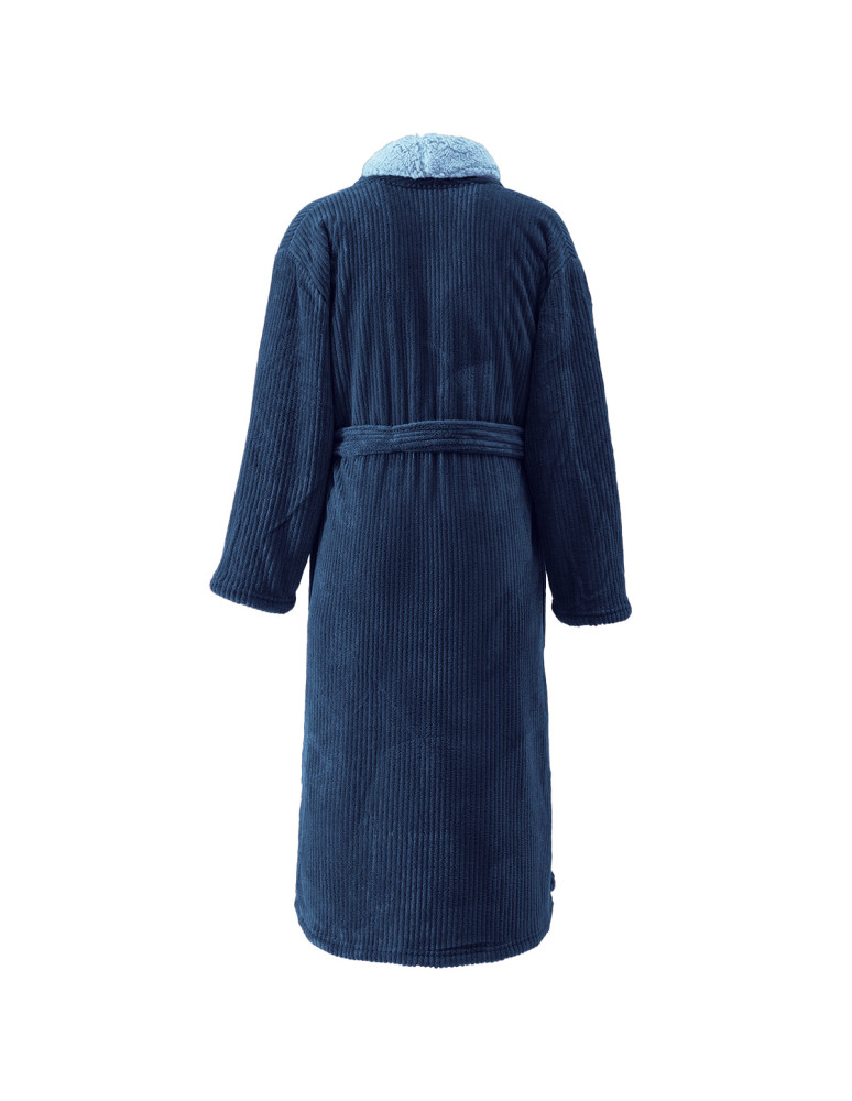 Peignoir polaire mixte côtelé ultra...