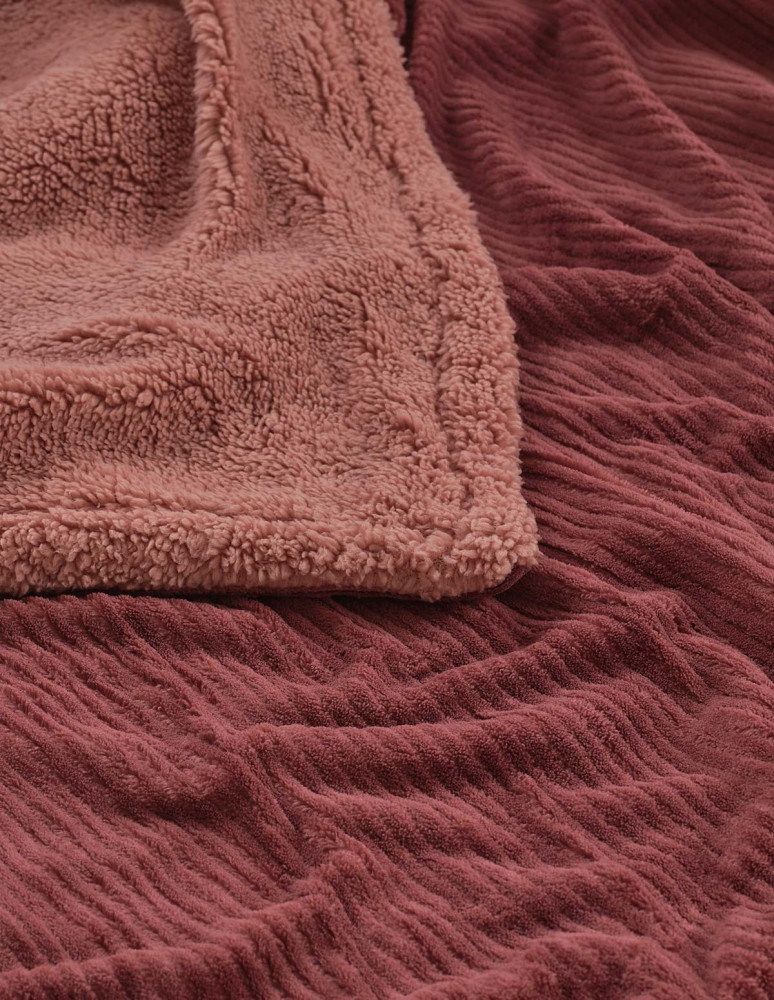 Plaid polaire côtelé ultra chaud...