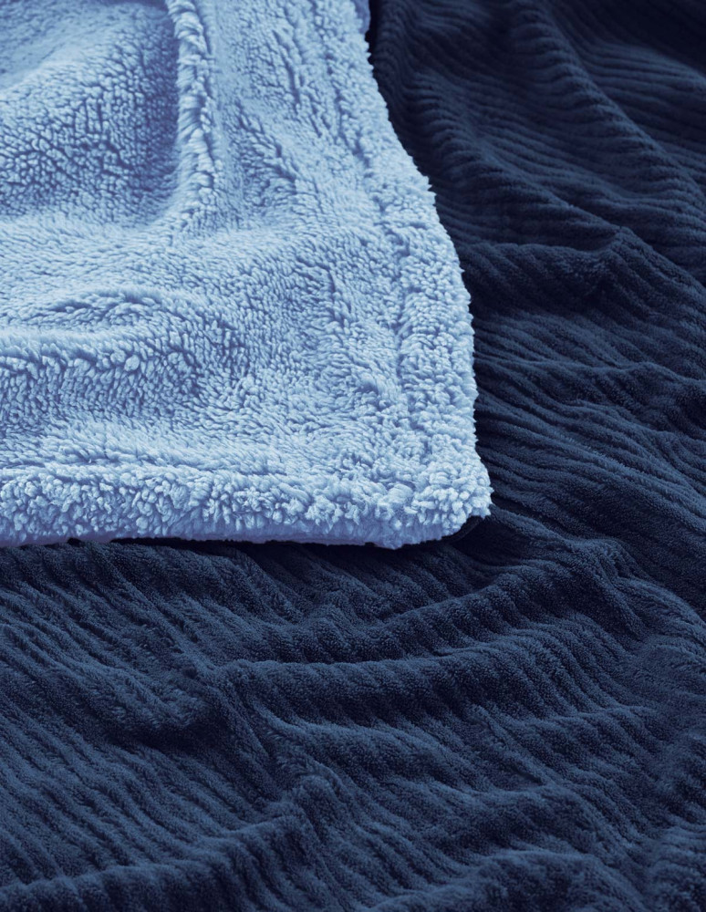 Plaid polaire côtelé ultra chaud...