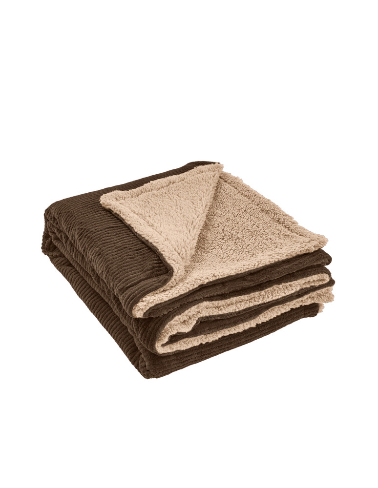 Plaid polaire côtelé ultra chaud...