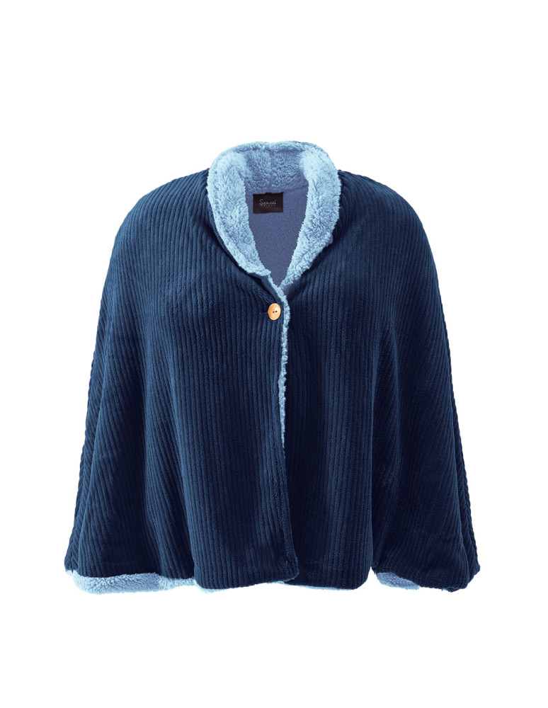 Pèlerine polaire côtelée ultra chaude...