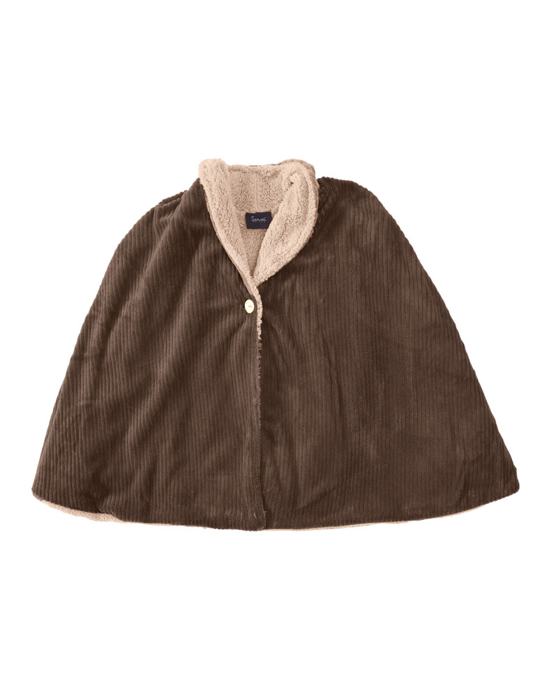 Pèlerine polaire côtelée ultra chaude...