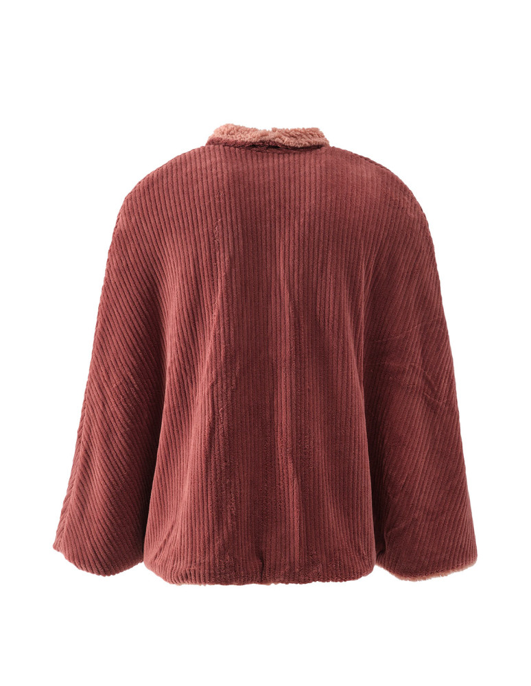 Pèlerine polaire côtelée ultra chaude...