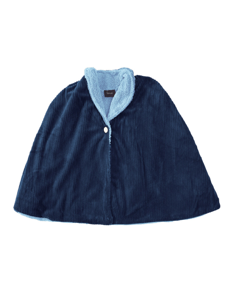 Pèlerine polaire côtelée ultra chaude...