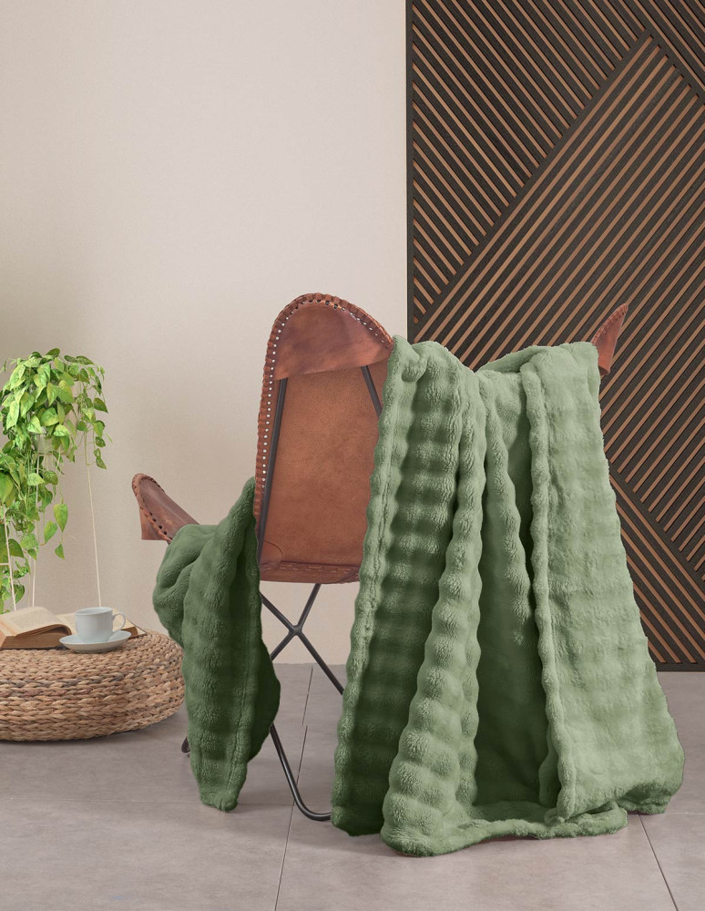 Plaid polaire doux et chaux SILBURY HILL