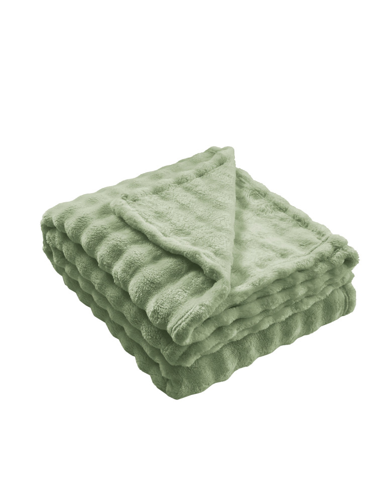 Plaid polaire doux et chaux SILBURY HILL