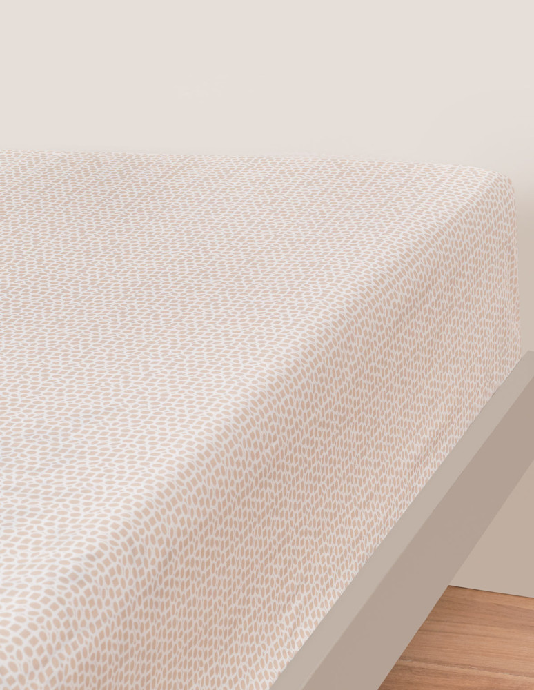 Drap housse en percale de coton...
