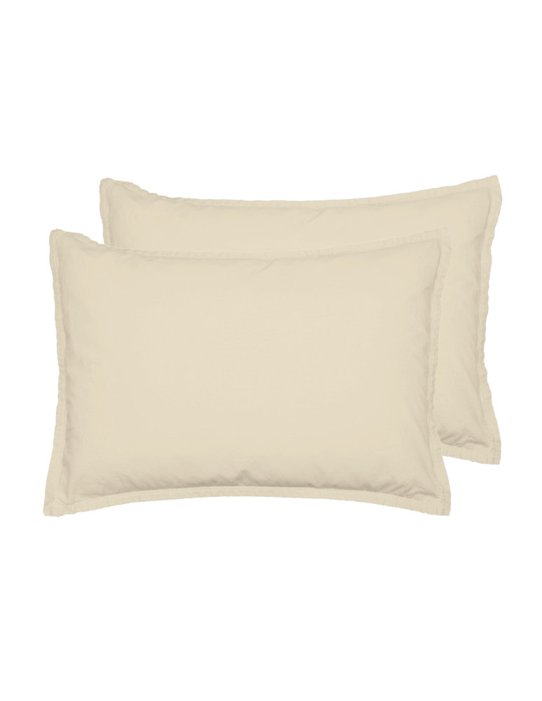 Lot de 2 taies d'oreiller en coton...