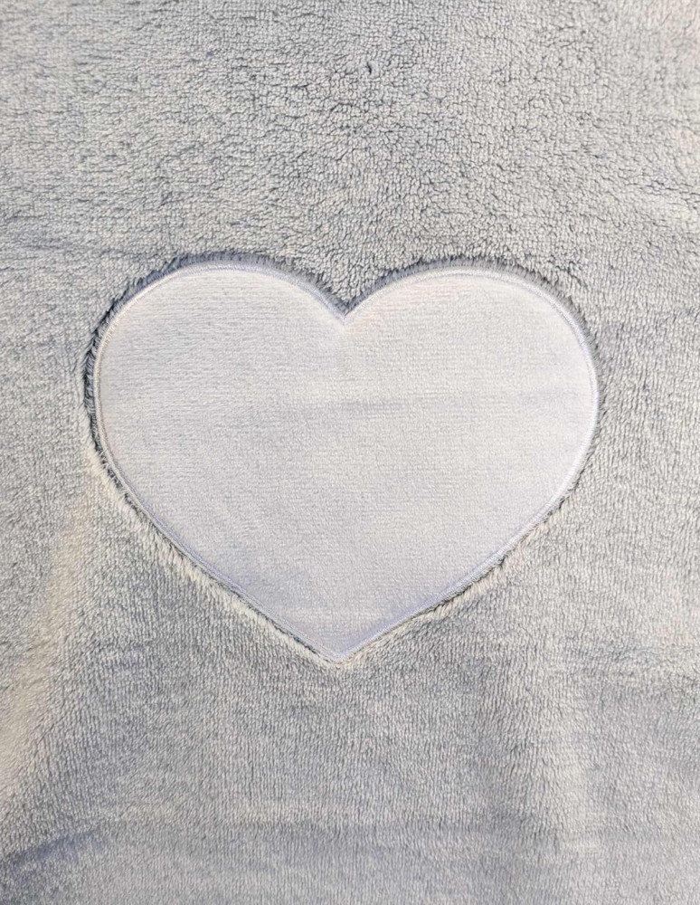 Plaid polaire brodé COEUR ANTARES