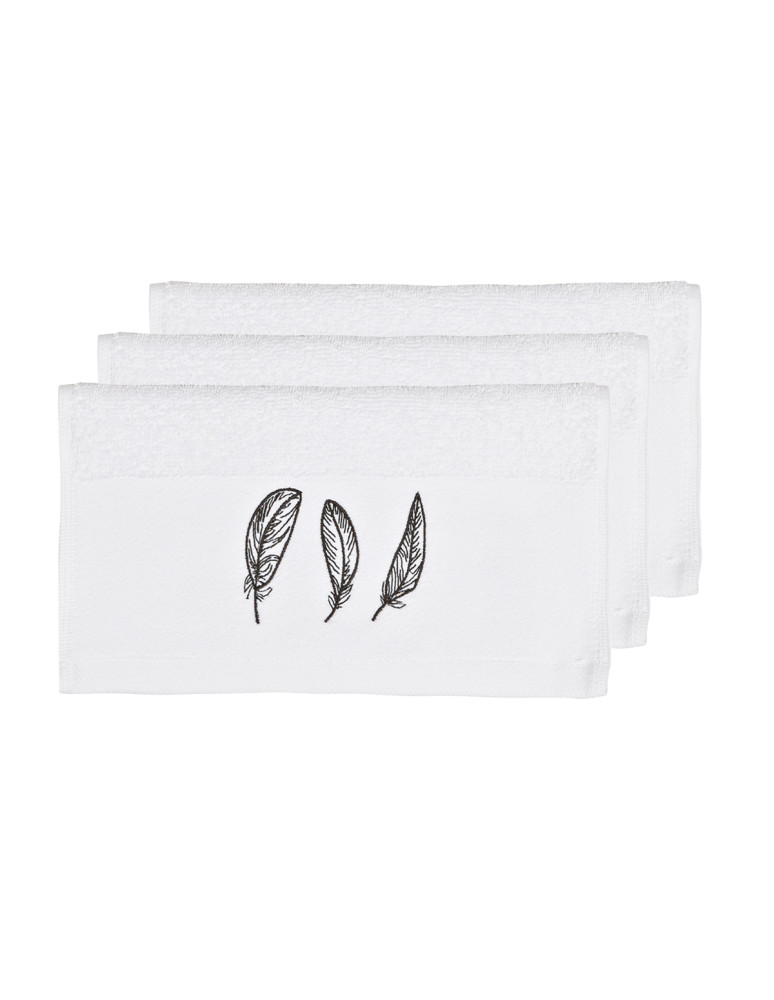 Lot de 3 serviettes invité...