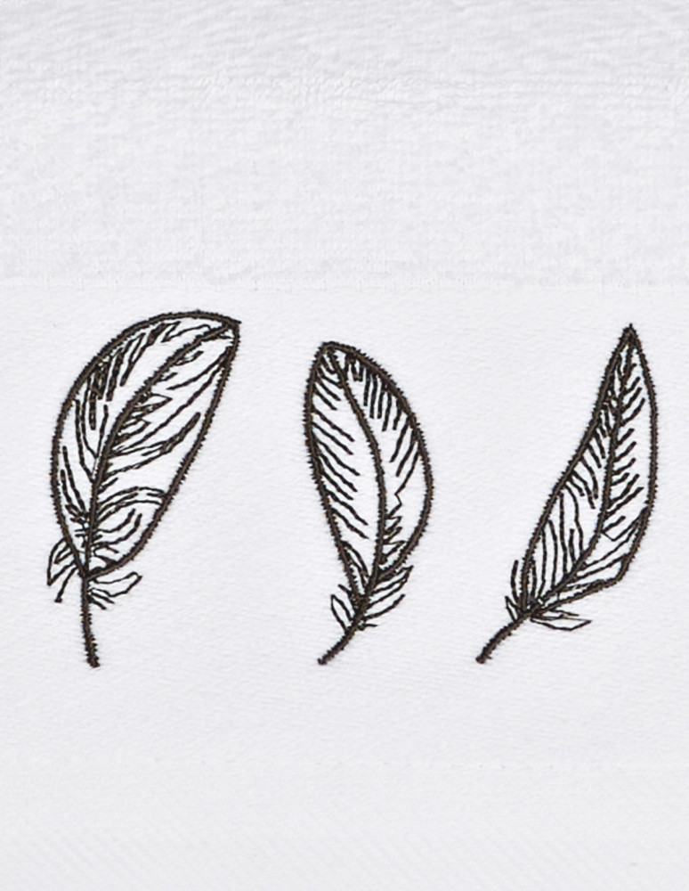 Lot de 3 serviettes invité PLUMES