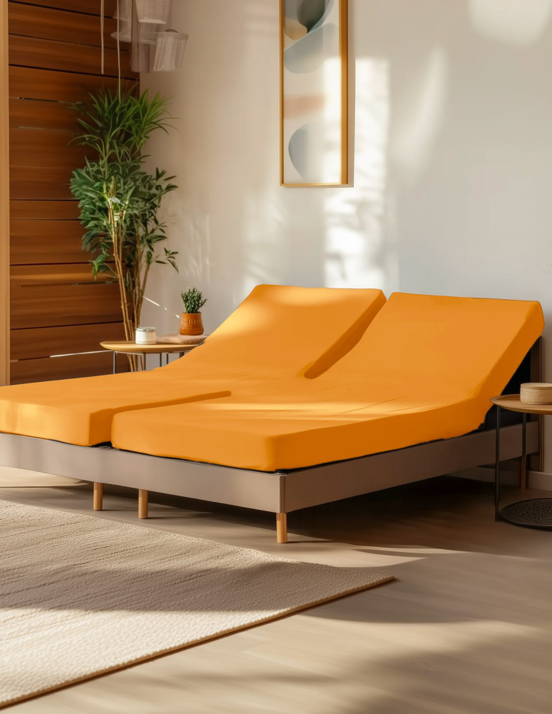 Drap housse en jersey de coton pour...