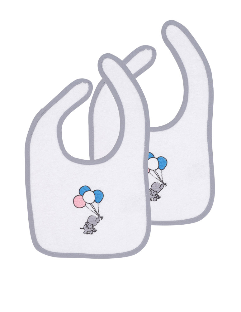 Lot de 2 bavoirs SIDNEY L'ELEPHANT