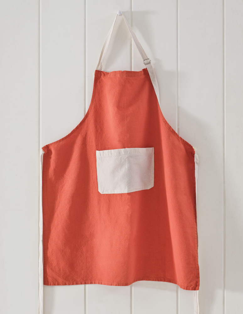 Tablier coton/lin SOFT DYED