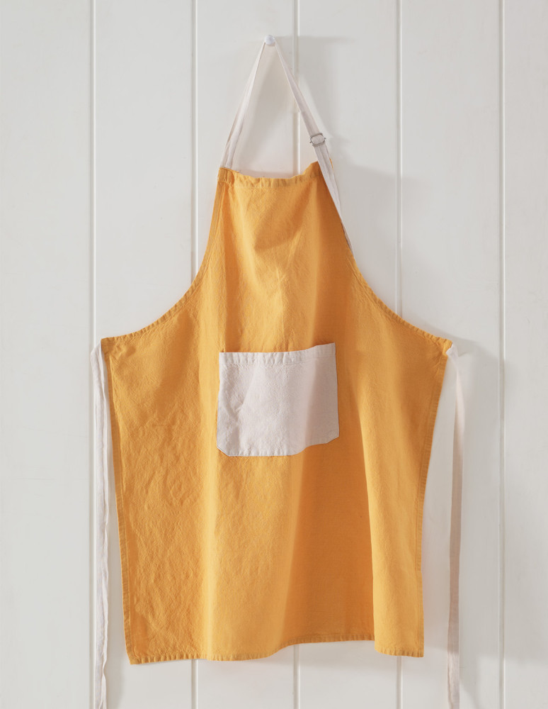 Tablier coton/lin SOFT DYED