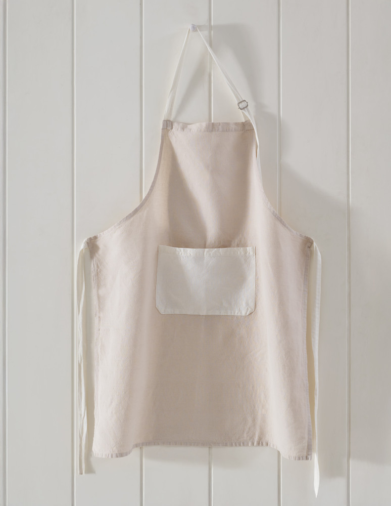 Tablier coton/lin SOFT DYED