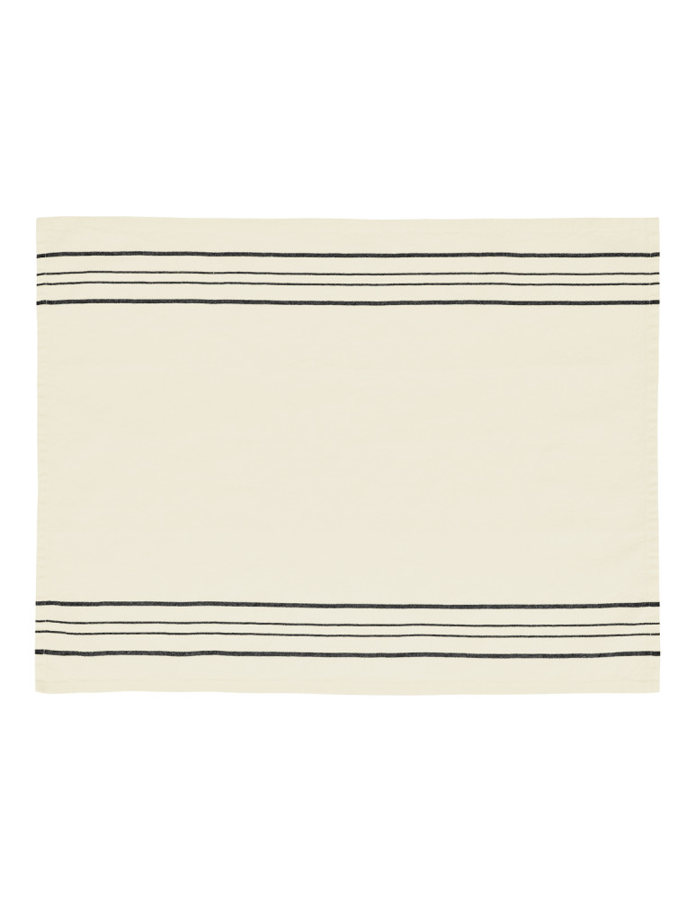 Lot de 3 torchons coton/lin à larges...