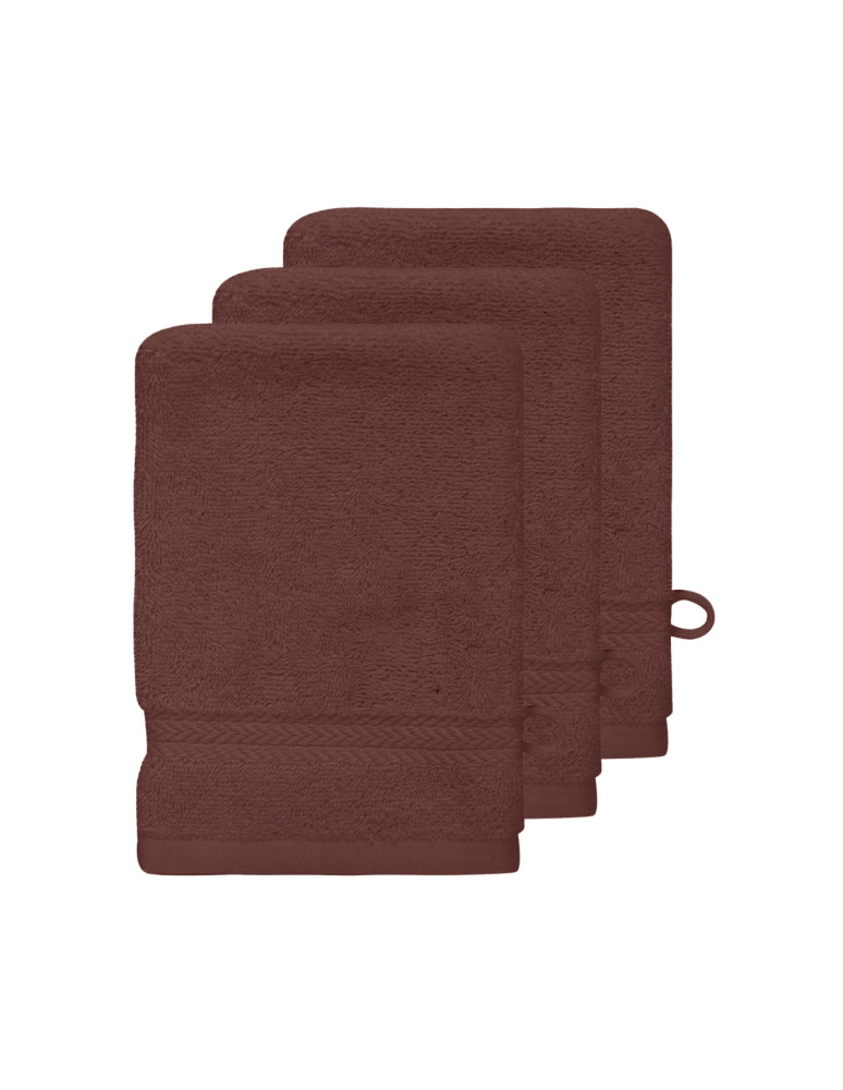 Lot de 3 gants de toilette 550 g/m²...