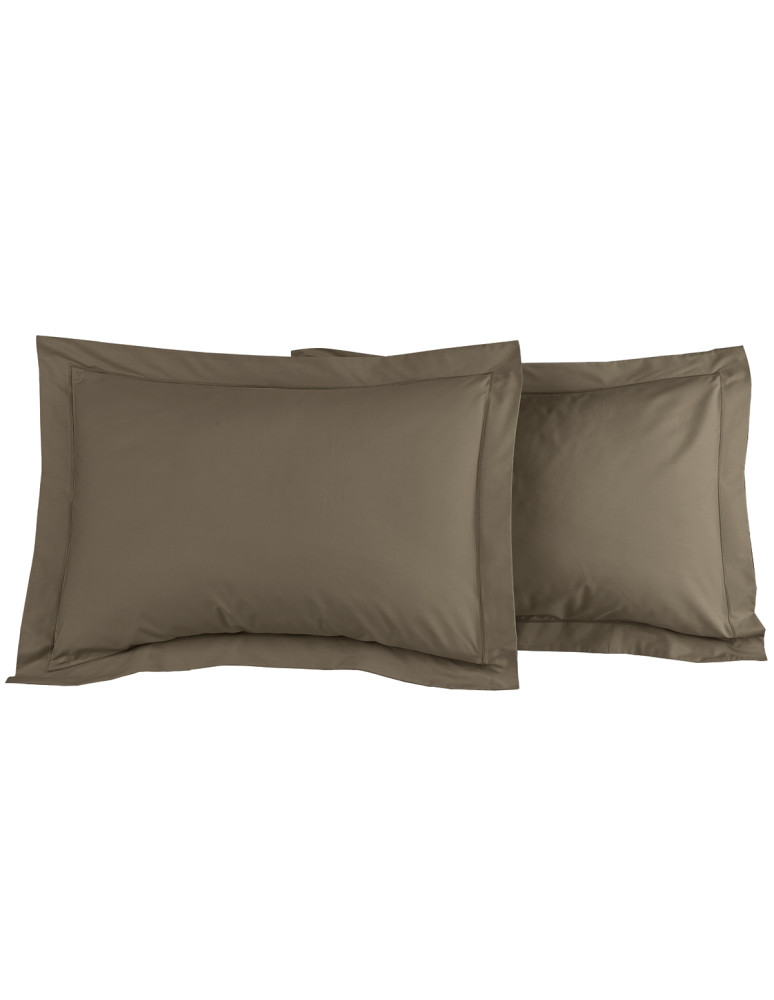 Lot de 2 taies d'oreiller en percale...