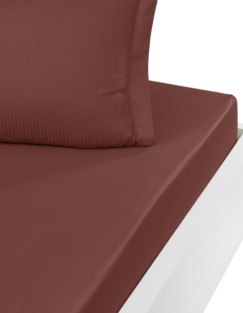 Drap housse uni satin de coton bonnet...