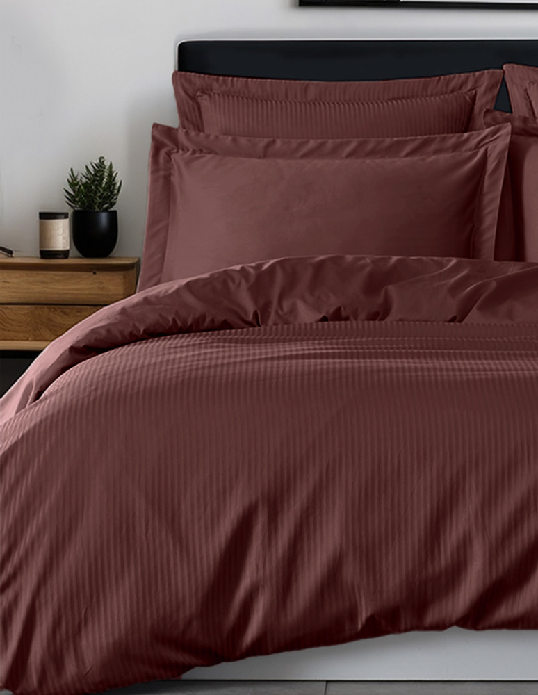 Housse de couette rayée réversible...