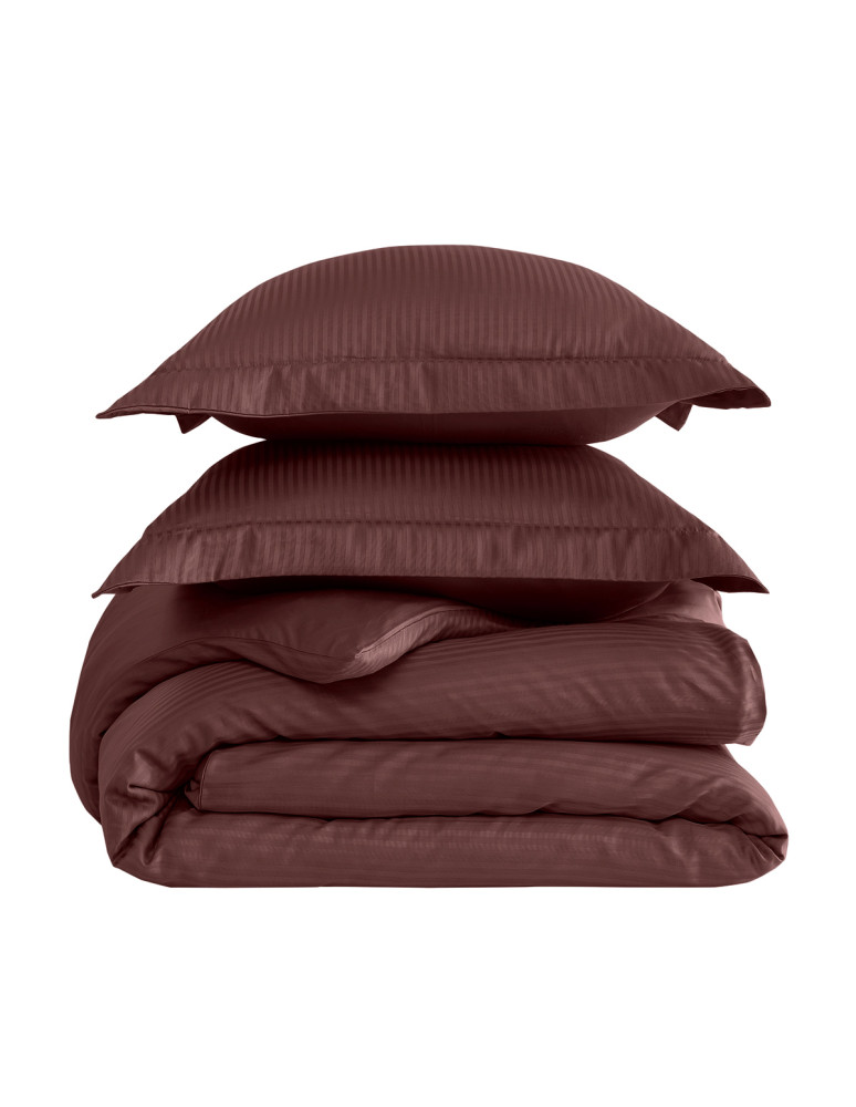 Housse de couette rayée réversible...