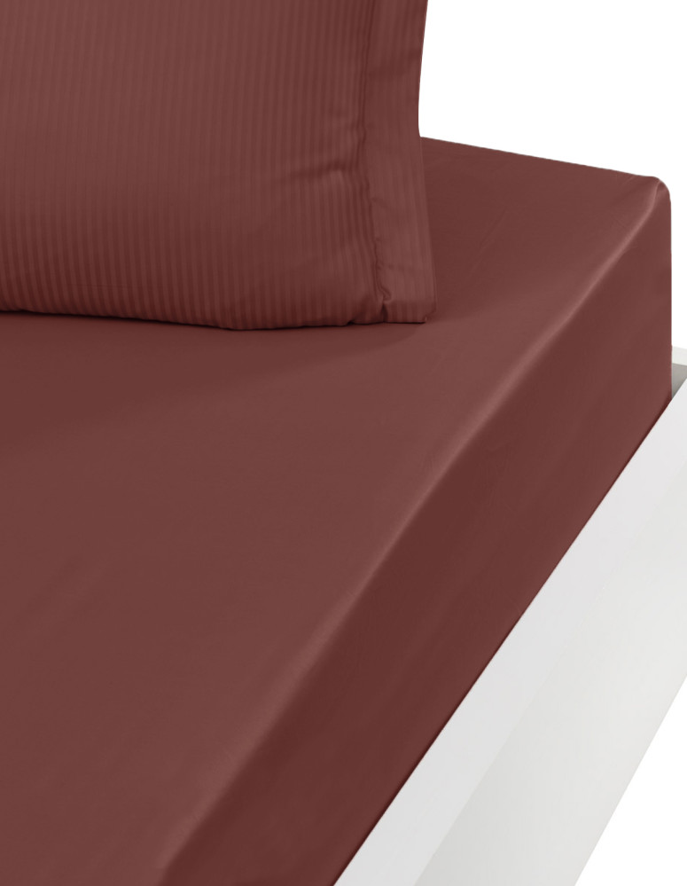 Drap housse uni satin de coton bonnet...