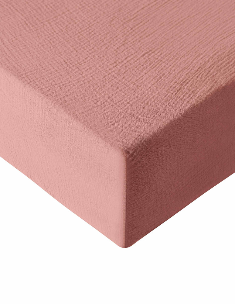 Drap housse en gaze de coton bonnet...