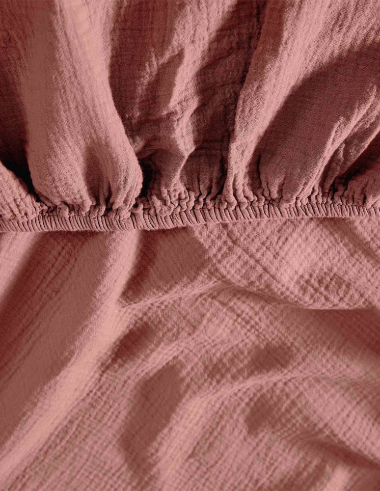 Drap housse en gaze de coton bonnet...
