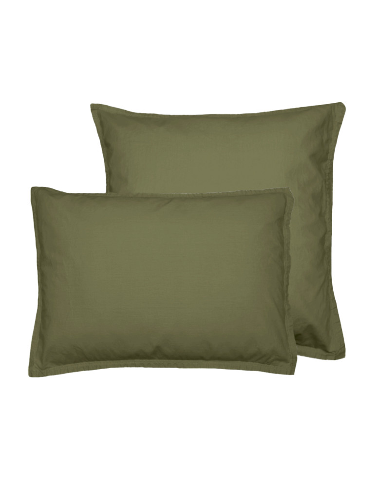 Lot de 2 taies d'oreiller en coton...