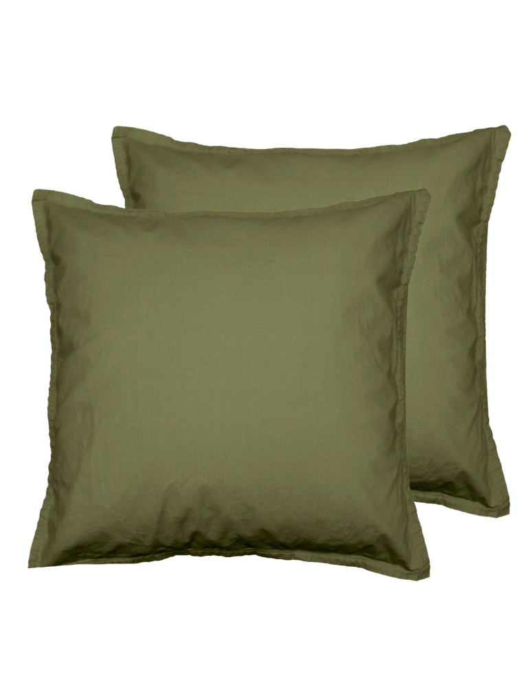 Lot de 2 taies d'oreiller en coton...