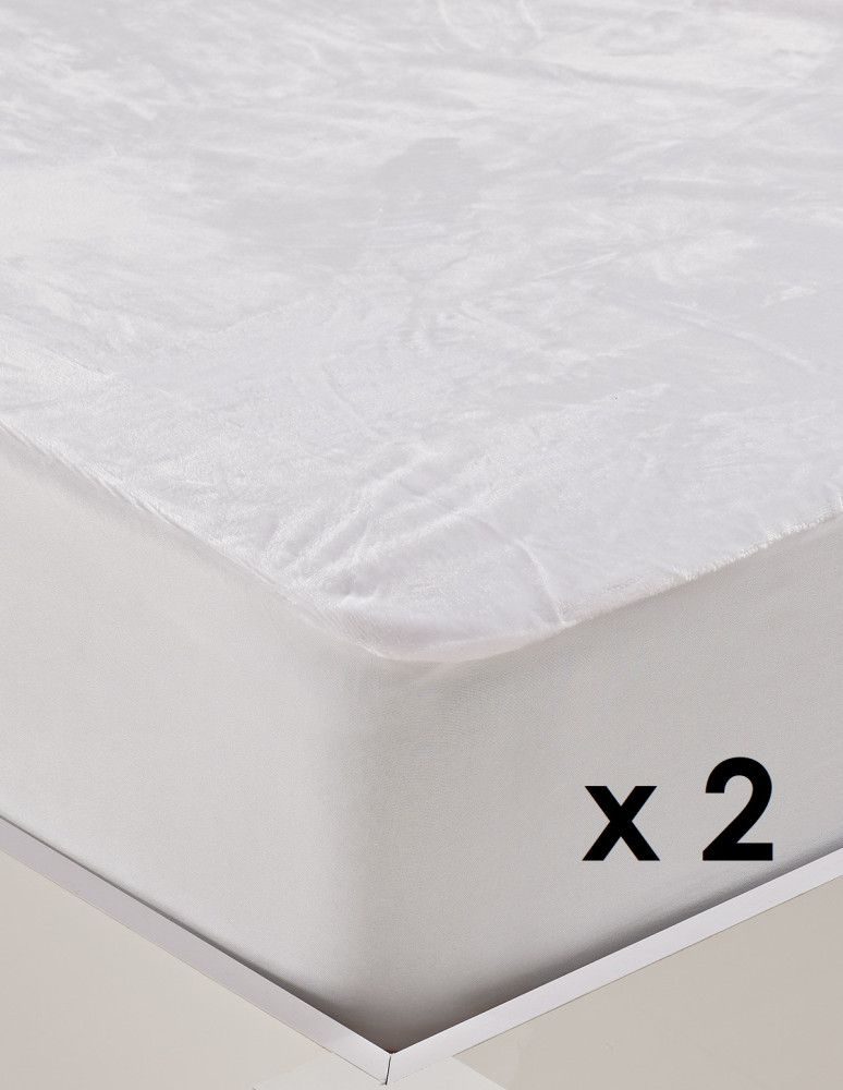 Lot de 2 protège-matelas imperméables...
