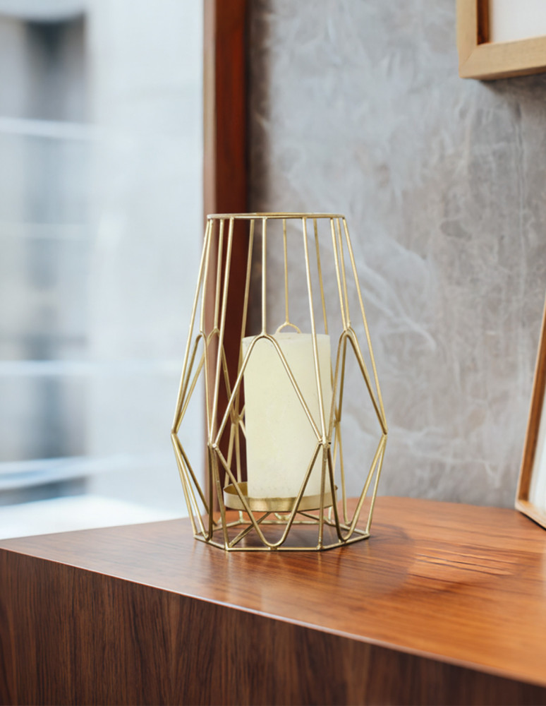 Photophore en métal 25 cm...